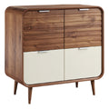 **Technische titel in het Nederlands: Modern Houten Dressoir met Gecombineerde Laden en Deuren**