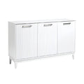 **Technische titel in het Nederlands: Moderne witte kast met verticale ribbelstructuur**