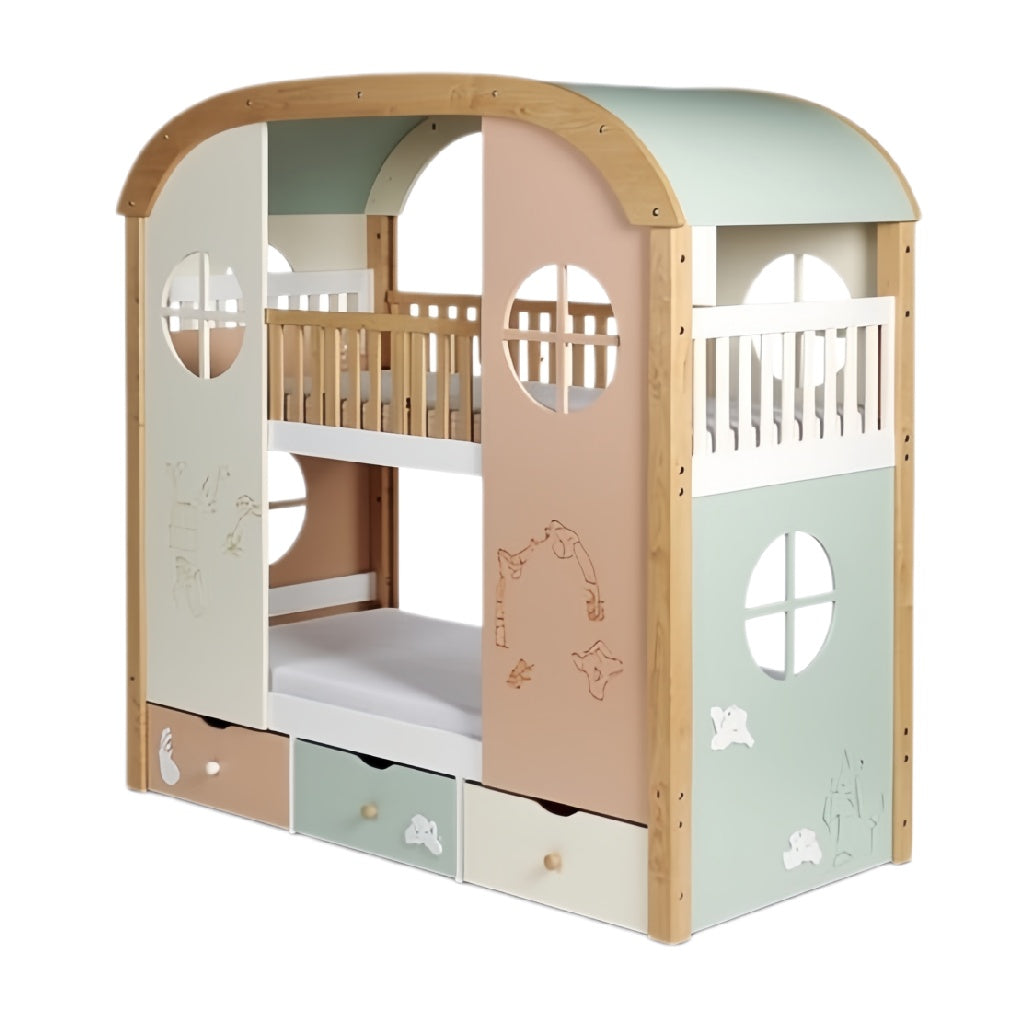 **Technische Titel in het Nederlands: **Bunkbed voor Kinderen met Speelruimte en Opbergladen**